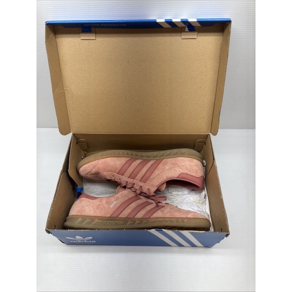 Size 10.5 - Adidas Hamburg Raw Pink S81825 Mens Shoes